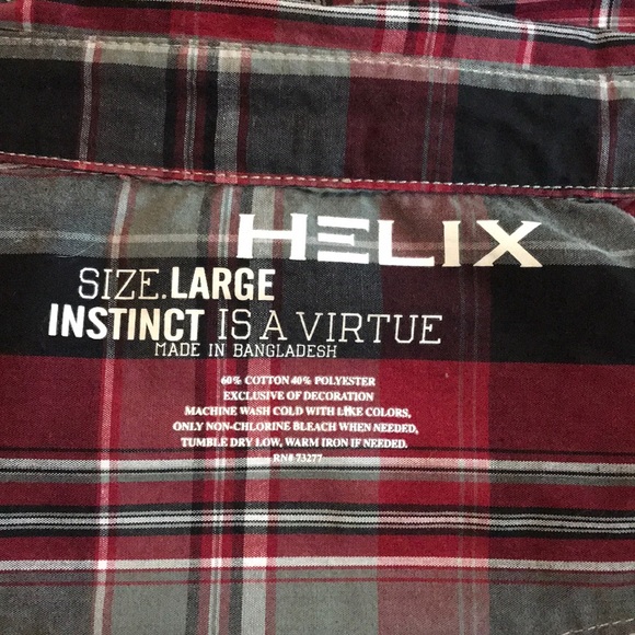 Helix Boys long sleeve button down shirt large - Picture 3 of 4